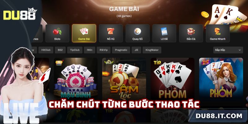 Chăm chút từng bước thao tác